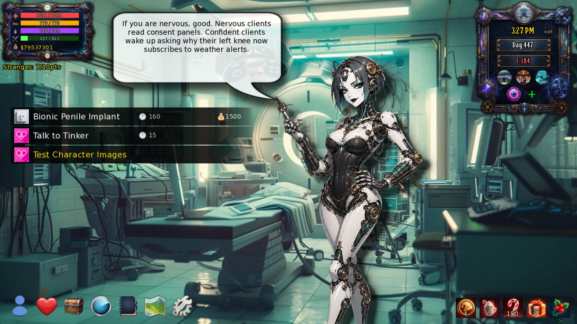 A bionic specialist in a future clinic