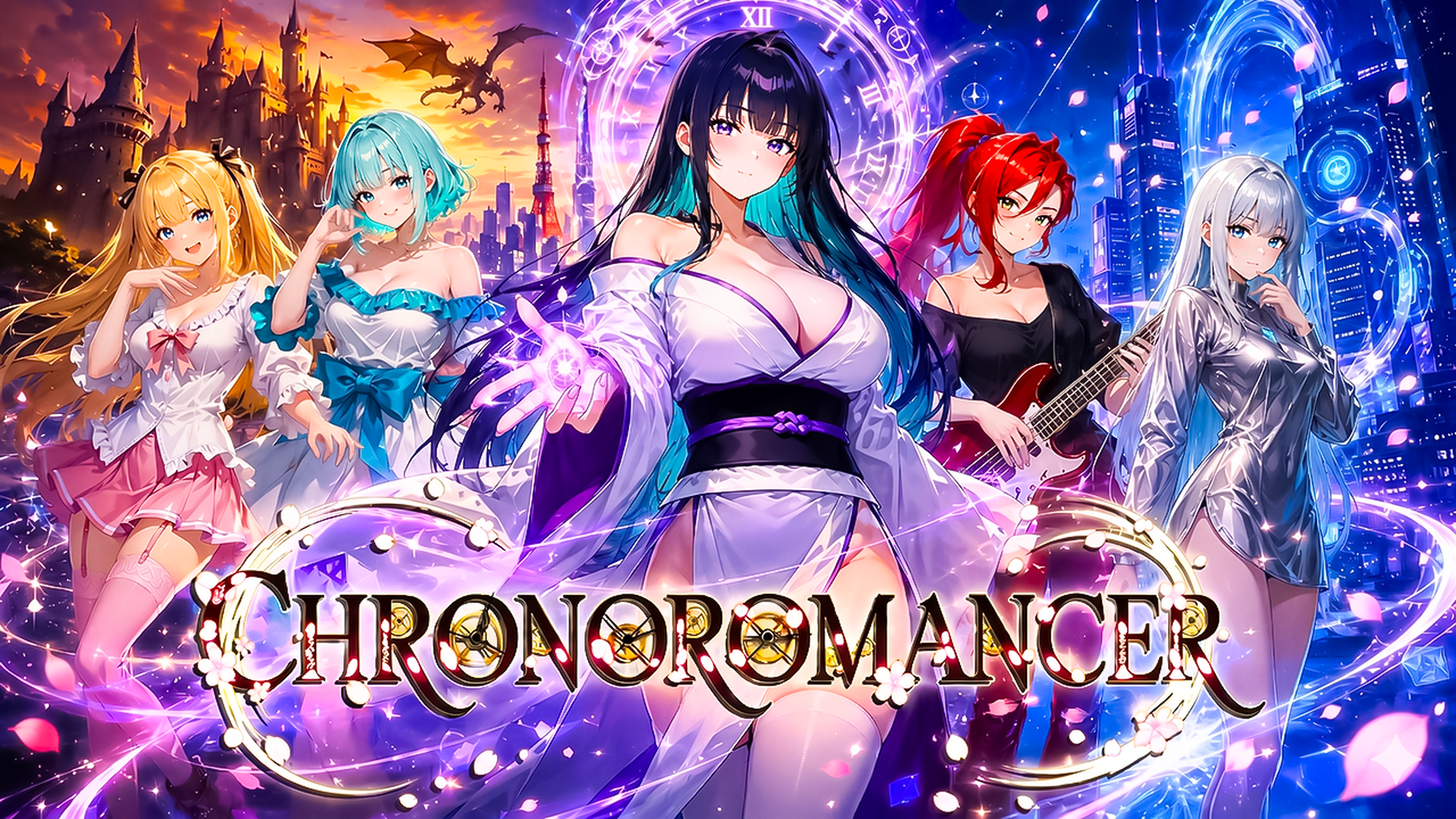 Characters from across the Chronoromancer timeline