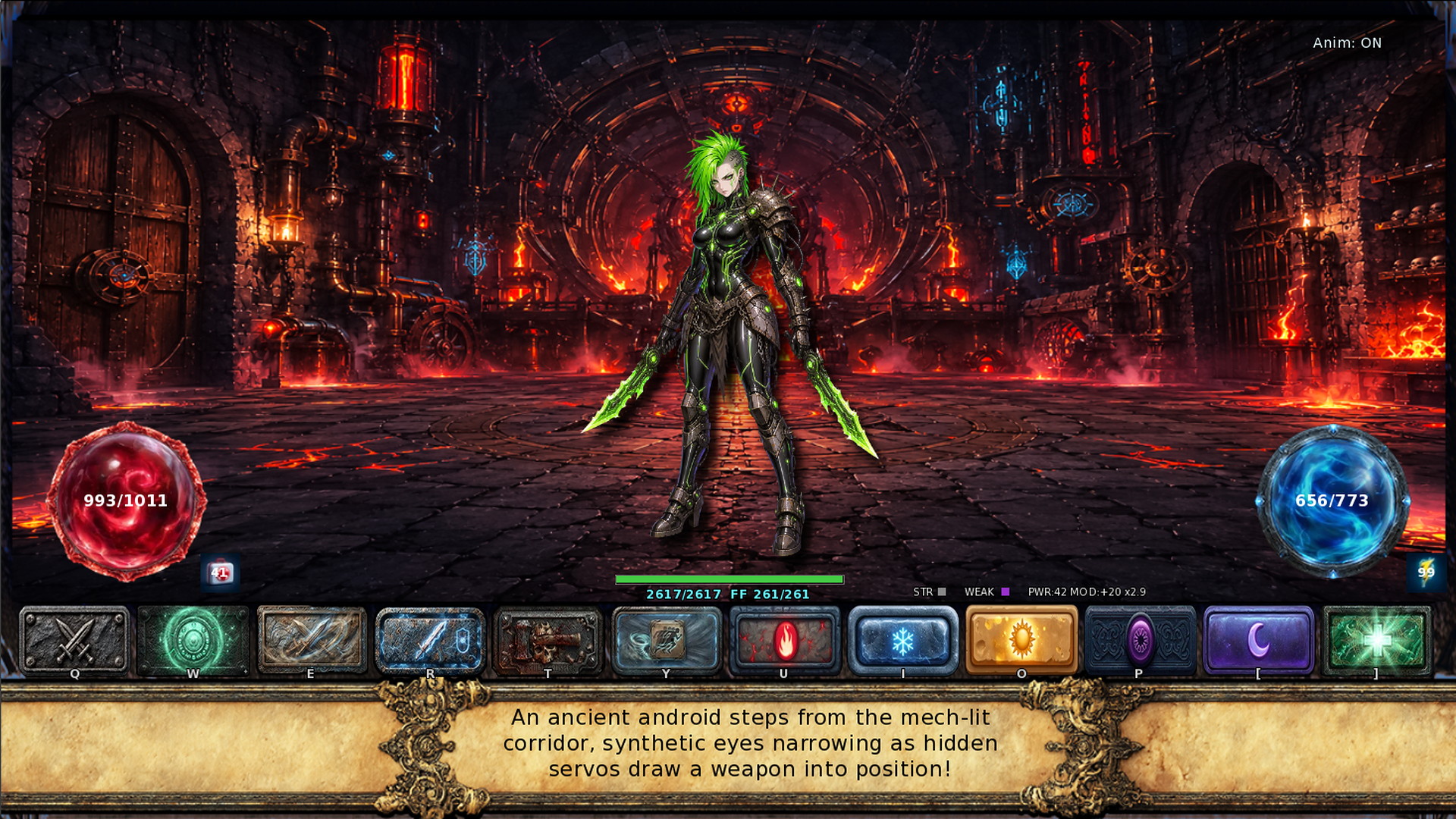 Battle against an android assassin