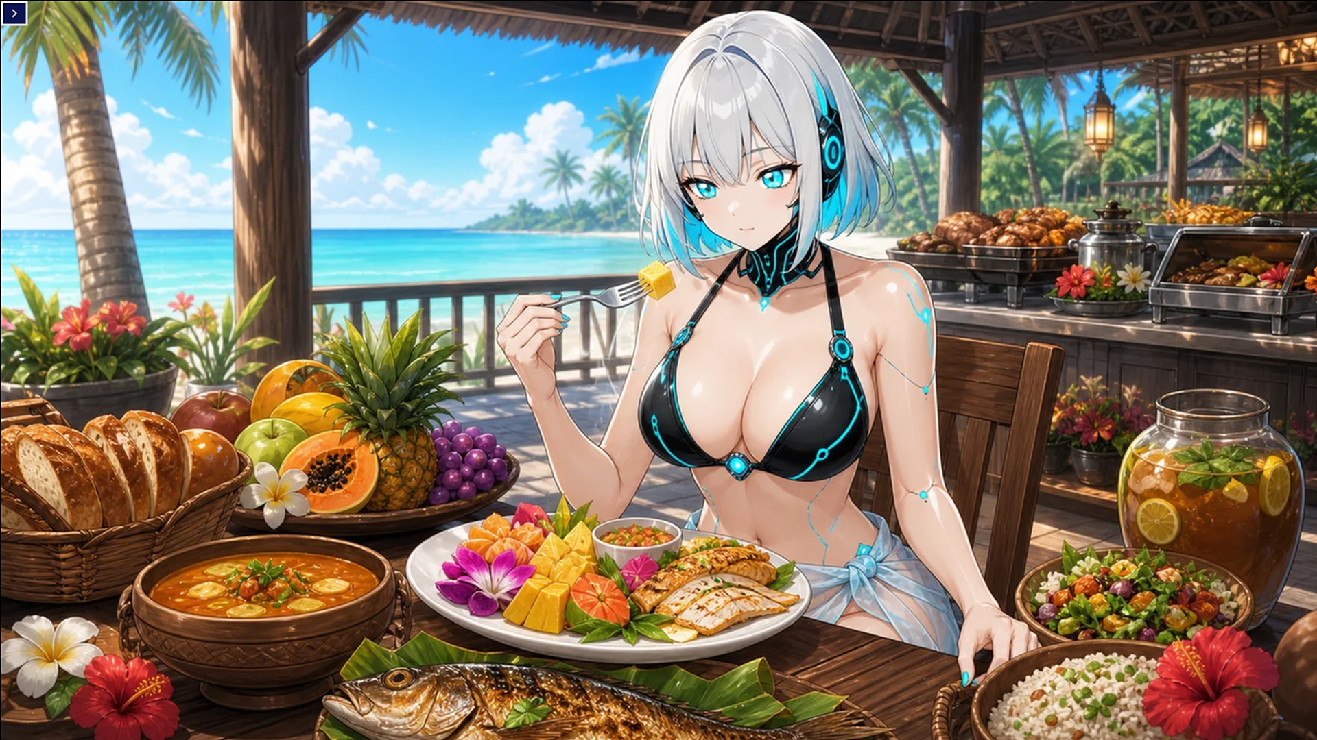 Aria at a resort buffet