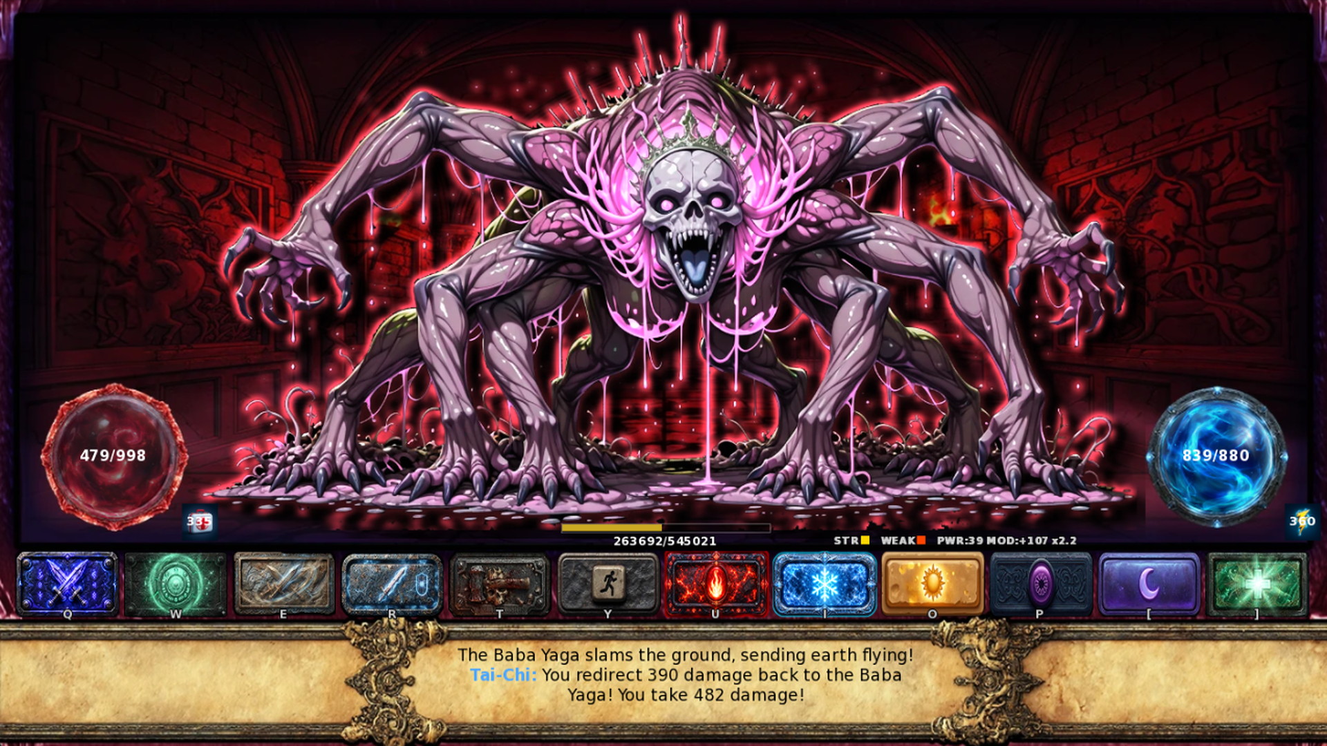 Boss battle against Baba Yaga
