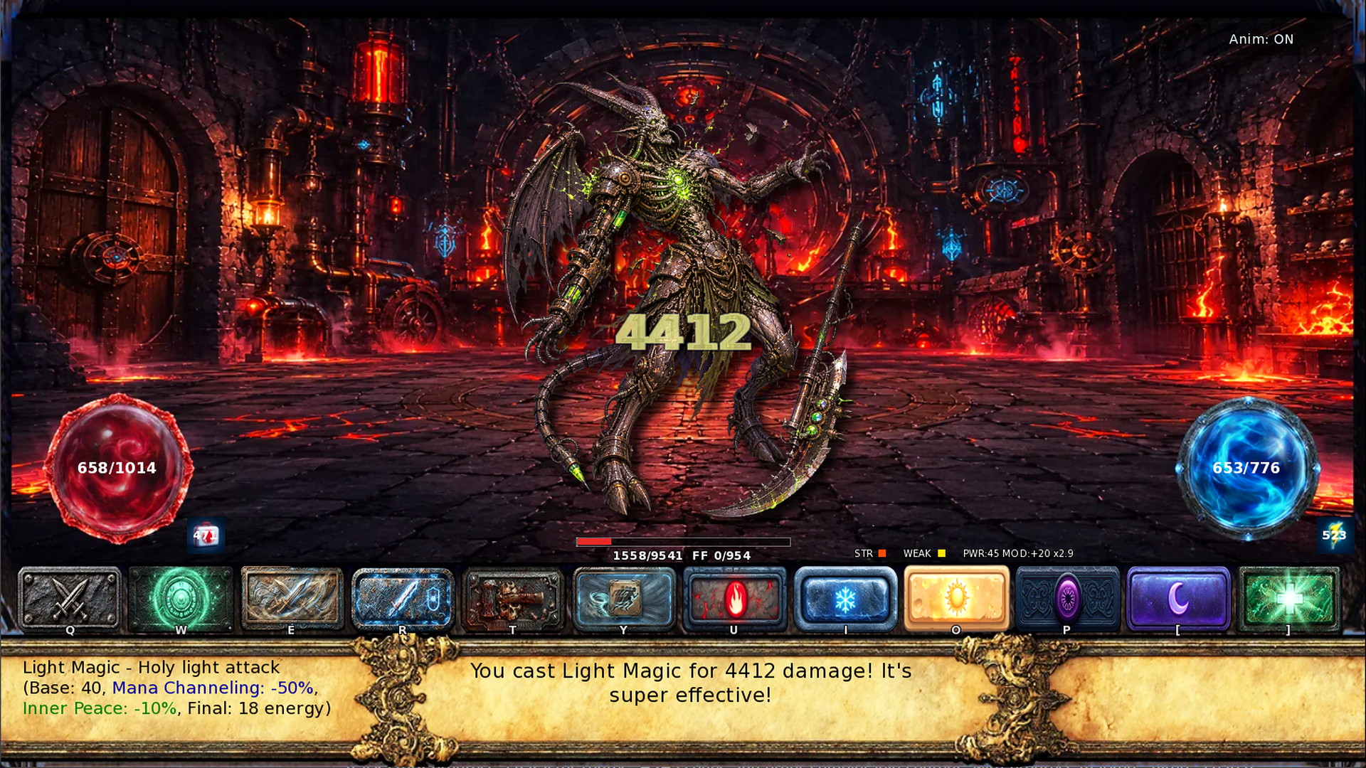 Battle against a cybernetic demon