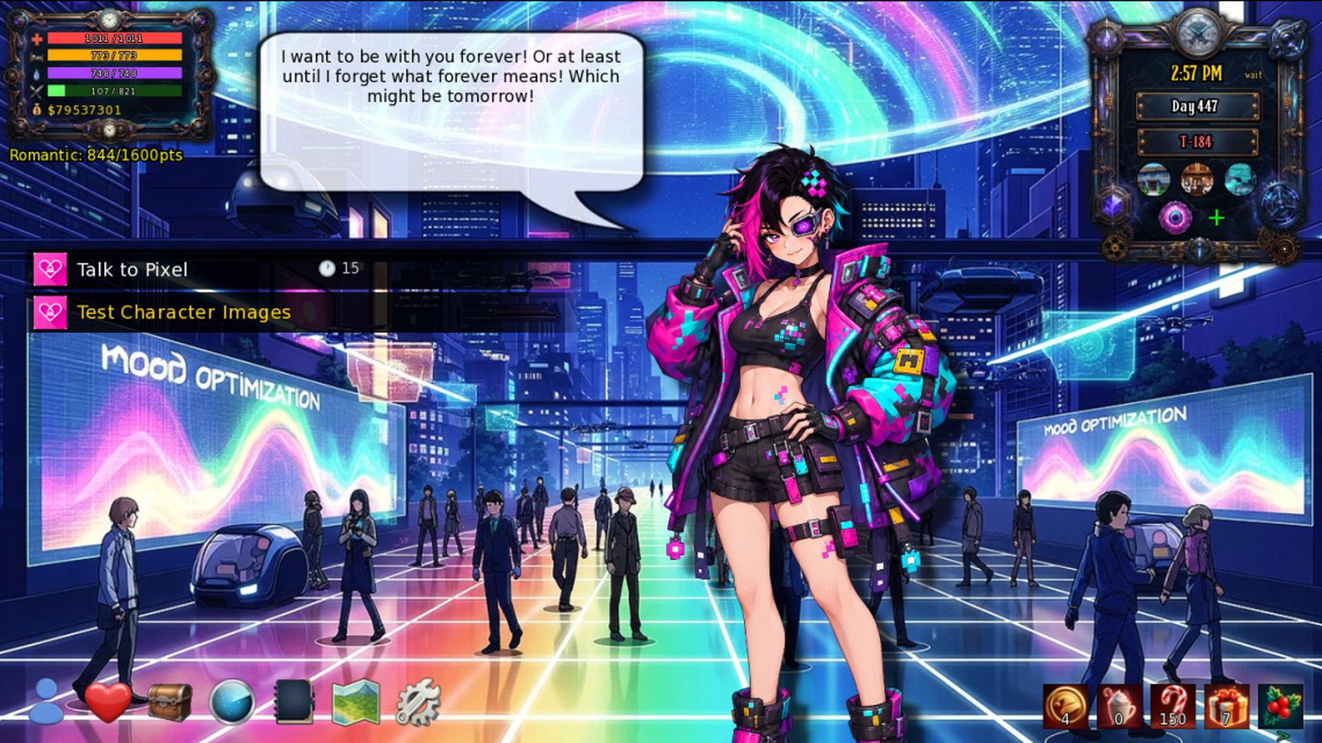Pixel managing a nightclub