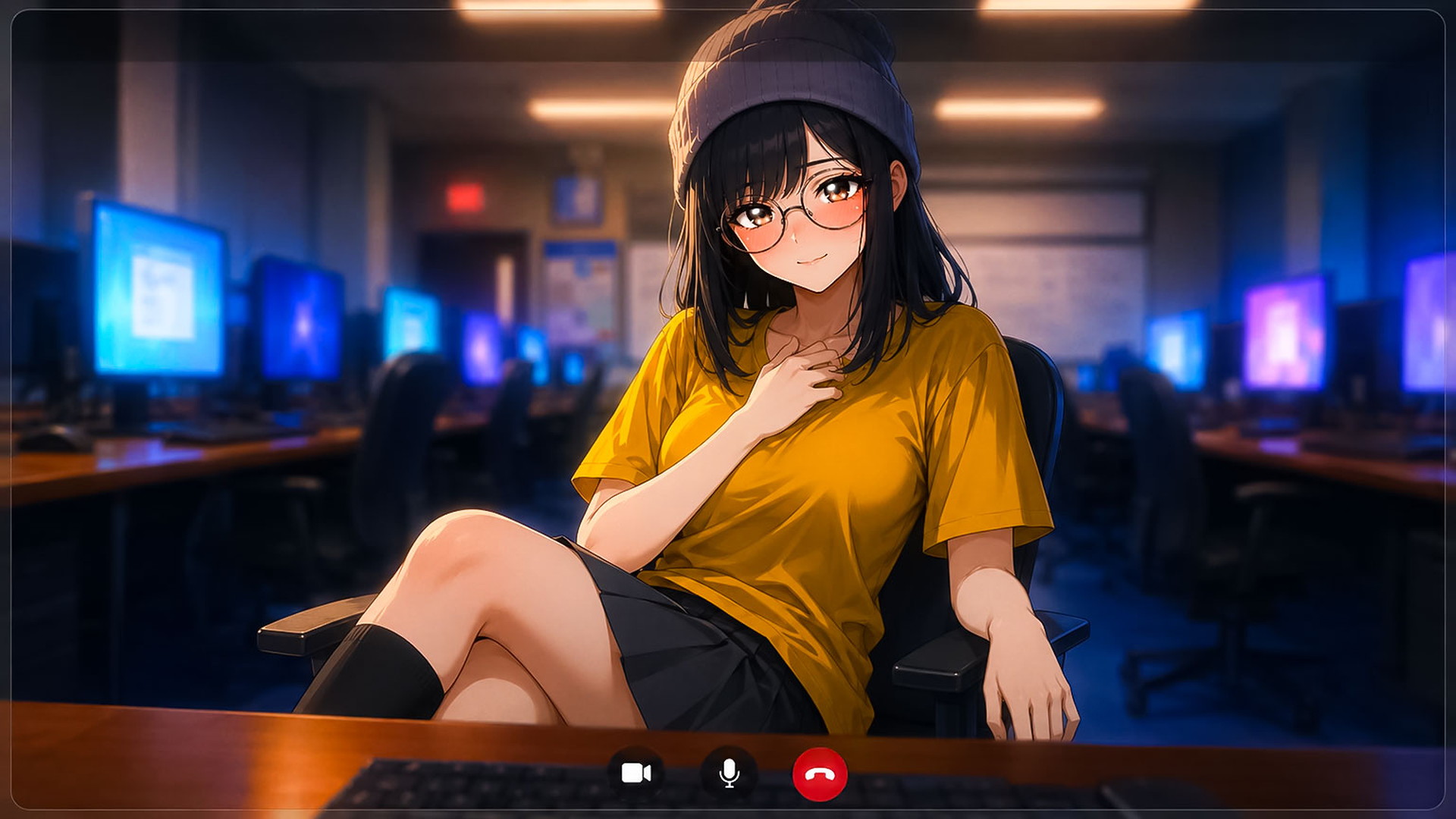 Zoe on a video call
